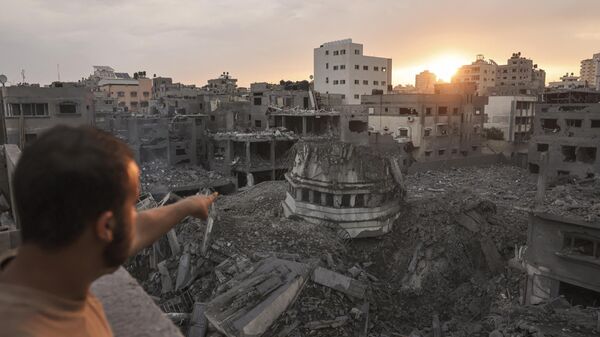 Aftermath of Israeli airstrikes on Gaza - Sputnik International