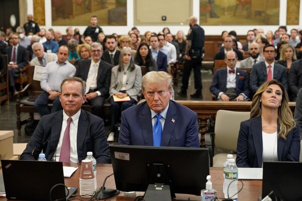 As the US is steadily getting ready for the 2024 presidential elections, tempers surrounding former President Trump cannot seem to cool off. In 2023, Donald Trump underwent federal prosecution for his criminal cases. (Former President Donald Trump in the courtroom at New York Supreme Court, October 2, 2023. Trump made a rare voluntary court trip for the start of a civil trial in a lawsuit on his business frauds). - Sputnik International