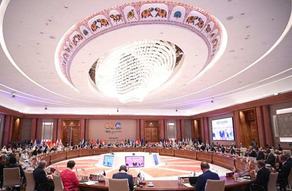 This year’s G20 Summit, held in New Delhi tackled a number of pressing issues to do with global security, the current economic climate, labor conditions around the world, as well as climate change. (The third plenary session titled &quot;One Future&quot; that addressed matters of technological transformation, encryption, reform of multilateral institutions, and labor prospects, held at the G20 summit in New Delhi, India). - Sputnik International