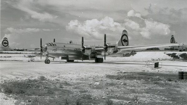US atomic bomber Enola Gay stationed on the Pacific Island of Tinian during WWII. - Sputnik International