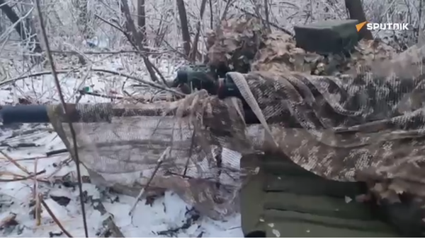 Russian Sharp Shooters in Combat Action  - Sputnik International