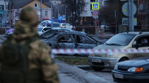 Aftermath of Ukrainian shelling of Belgorod city center - Sputnik International