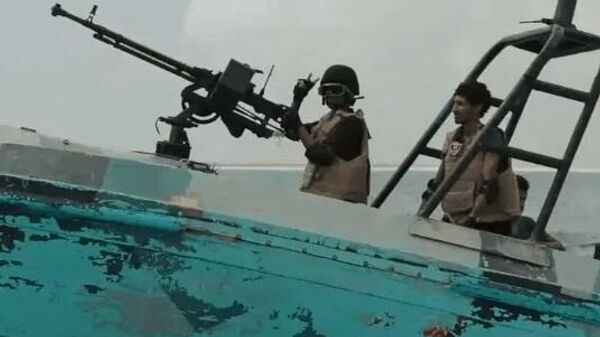 Houthi speedboat. Screengrab of Ansar Allah video. - Sputnik International