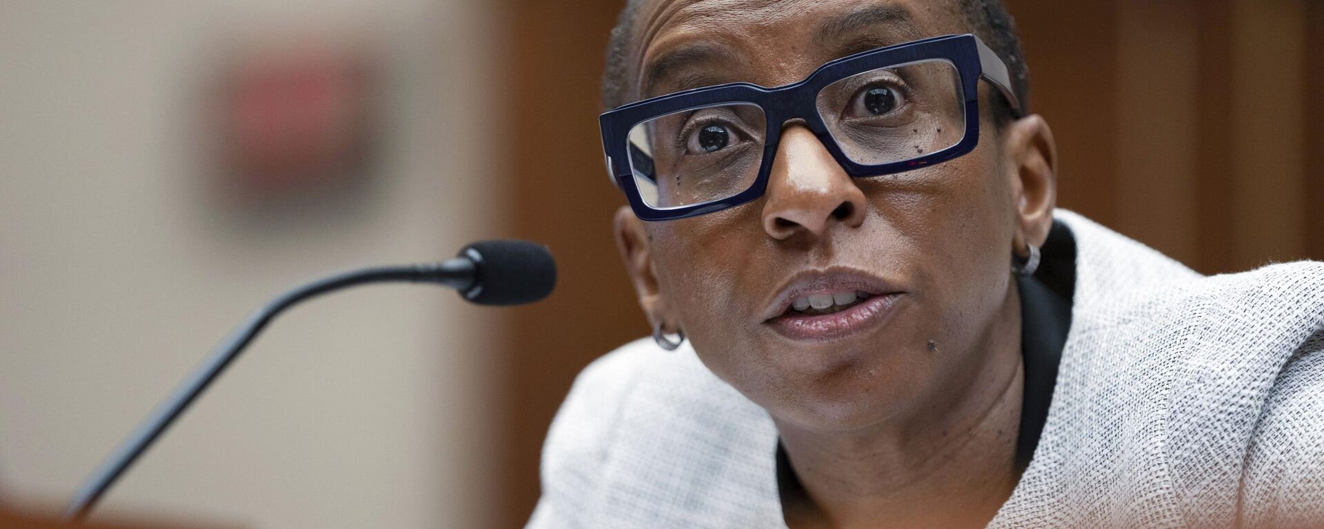 FILE - Harvard University President Claudine Gay speaks during a hearing of the House Committee on Education on Capitol Hill, Dec. 5, 2023, in Washington. Gay resigned Tuesday, Jan. 2, 2024, amid plagiarism accusations and criticism over testimony at a congressional hearing where she was unable to say unequivocally that calls on campus for the genocide of Jews would violate the school’s conduct policy.  - Sputnik International, 1920, 02.01.2024