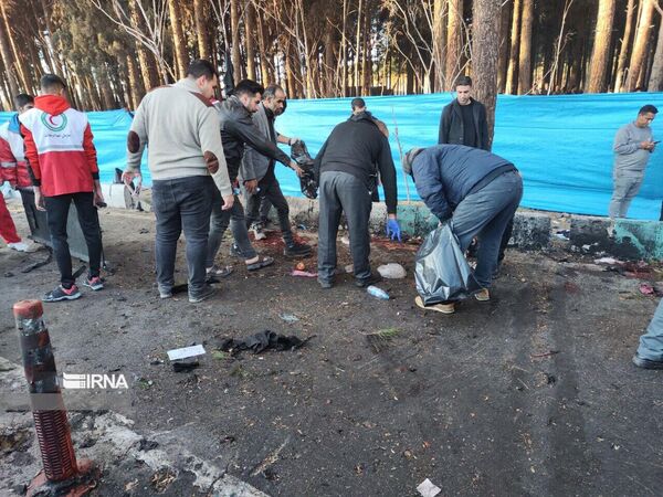 Iranian authorities have officially declared tomorrow, January 4, a day of public mourning for the victims of this tragedy.Above: Aftermath of the terrorist attack in Kerman on January 3. - Sputnik International