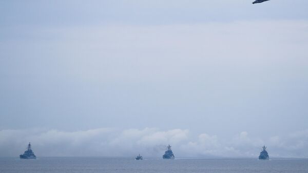 Vessels of the Russian Baltic Fleet are seen during tactical drills for landing troops from the sea on the unequipped coast of a simulated enemy assault, in the Kaliningrad Region - Sputnik International
