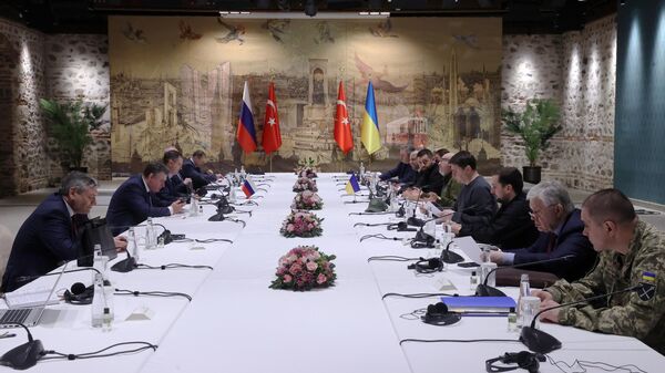 Russia-Ukraine peace talks in Istanbul in March 2022. - Sputnik International