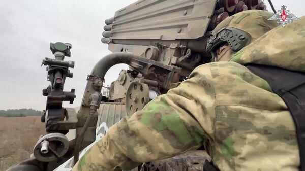 Grad MLRS crews of Dnepr Group of Forces hit Ukrainian manpower concentration area  - Sputnik International