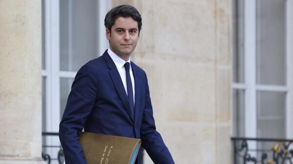 Former French Education and Youth Minister Gabriel Attal, appointed Prime Minister of France on January 9, 2024.  - Sputnik International