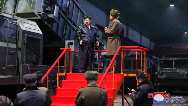 North Korea's Kim Jong Un during a tour of weapons factories. - Sputnik International