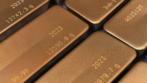 Russian-made gold bars. File photo - Sputnik International