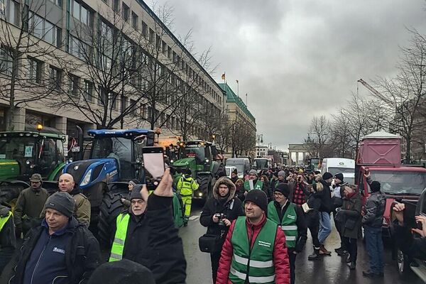 German farmers protest in Berlin - Sputnik International