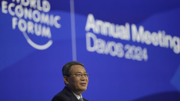 Premier of China Li Qiang addresses atendees of the Annual Meeting of World Economic Forum in Davos, Switzerland - Sputnik International