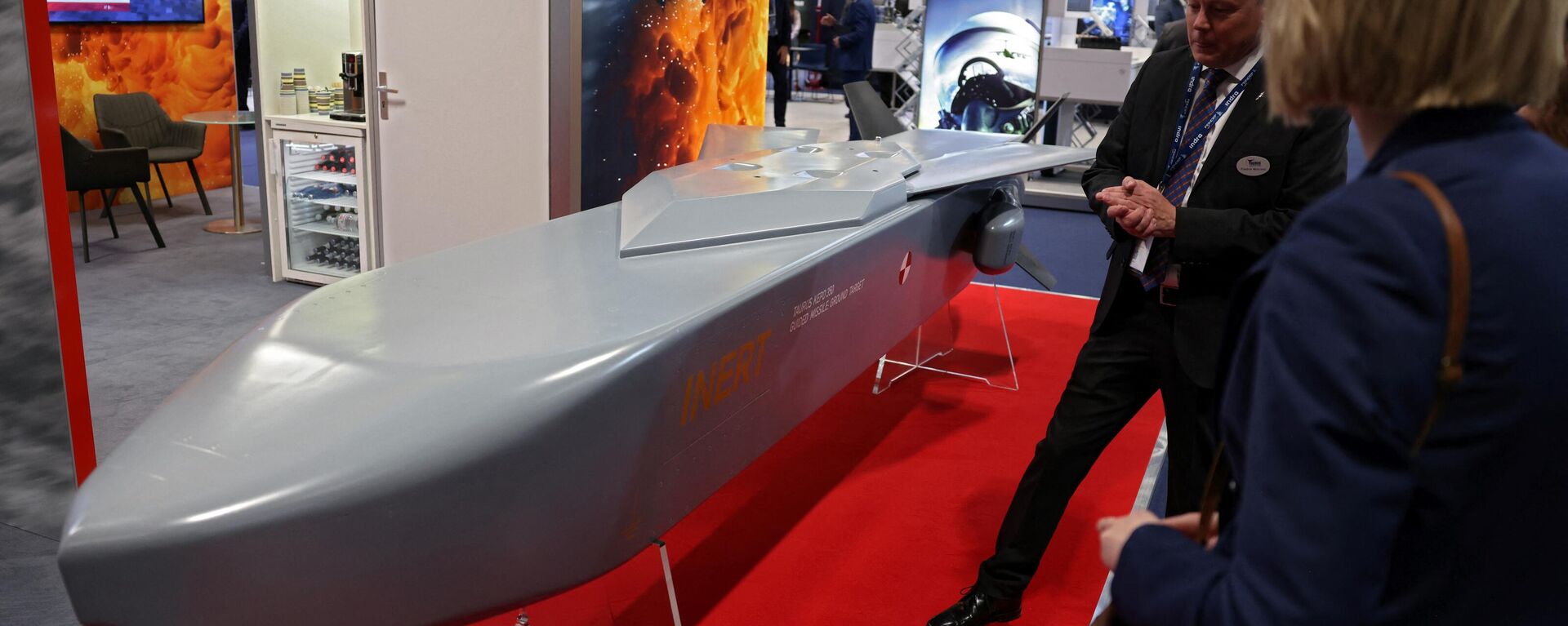 A guide missile ground target KEPD 350 manufactured by the Swedish-German company Taurus is displayed at the International Defence and Security fair of Madrid, on May 17, 2023 - Sputnik International, 1920, 17.01.2024
