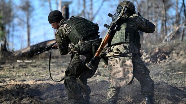 Russian servicemen are seen in the special operation zone. File photo - Sputnik International