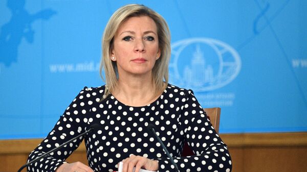 Мария Захарова на пресс-конференции министра иностранных дел РФ Сергея Лаврова - Sputnik International