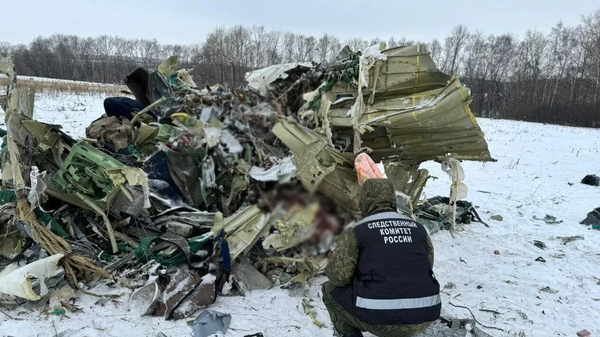 Remnants of Russian Il-76 with Ukrainian PoWs onboard shot down over Belgorod region. - Sputnik International