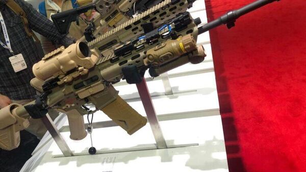 Heckler & Koch G95A1 assault rifle, meant to be the new standard-issue rifle of the Bundeswehr, at an exhibition. - Sputnik International