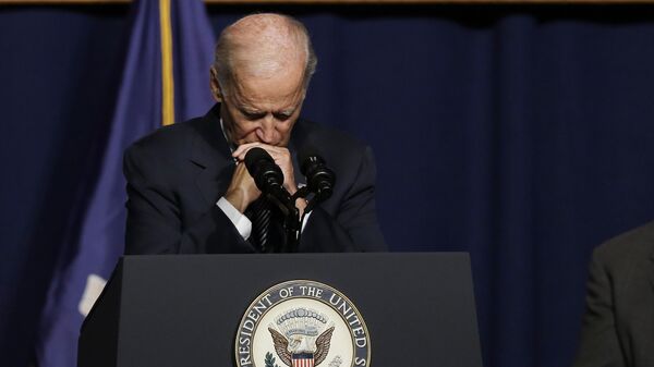 Vice President Joe Biden pauses while speaking at a labor rally, Thursday, Sept. 10, 2015, in New York - Sputnik International