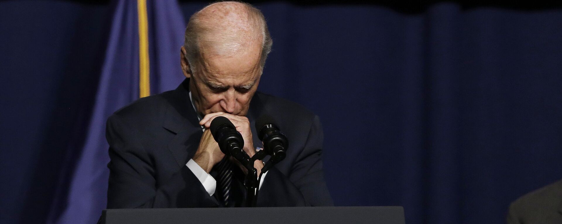 Vice President Joe Biden pauses while speaking at a labor rally, Thursday, Sept. 10, 2015, in New York - Sputnik International, 1920, 22.02.2024