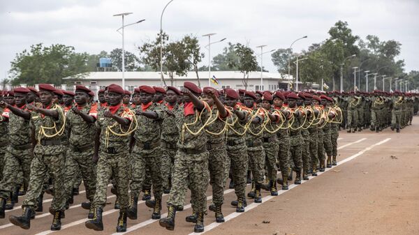 Soldiers from the Central African armed forces are seen during the military parade held to celebrate the 64th anniversary of Central African Republic independence, in Bangui, on 1 December 2022.  - Sputnik International