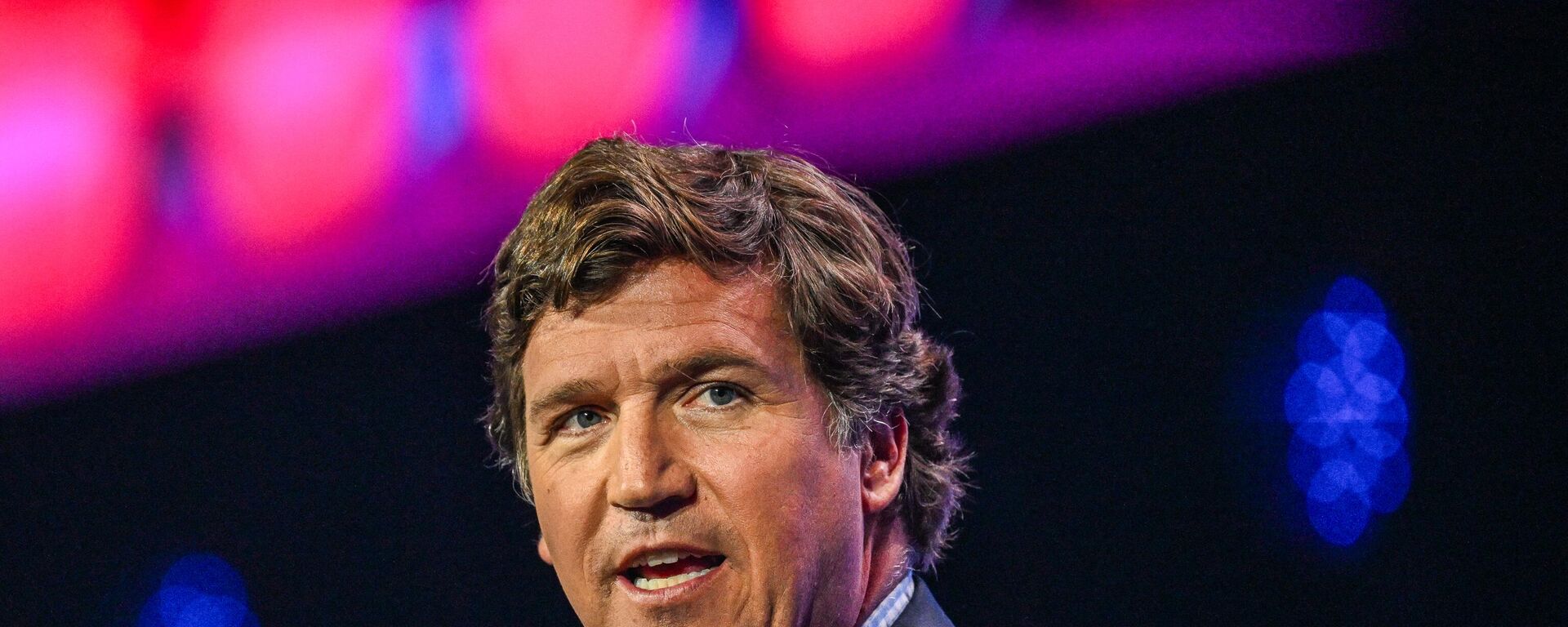 US conservative political commentator Tucker Carlson speaks at the Turning Point Action USA conference in West Palm Beach, Florida, on July 15, 2023. - Sputnik International, 1920, 08.02.2024