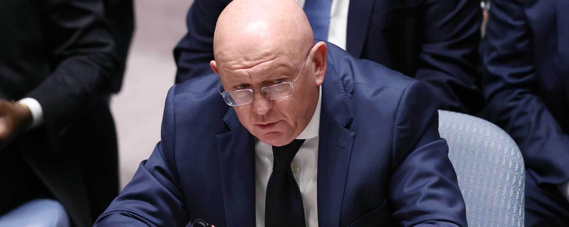 Russia's Permanent Representative to the UN Vasily Nebenzya said during a United Nations Security Council meeting, New York - Sputnik International, 1920, 18.04.2025