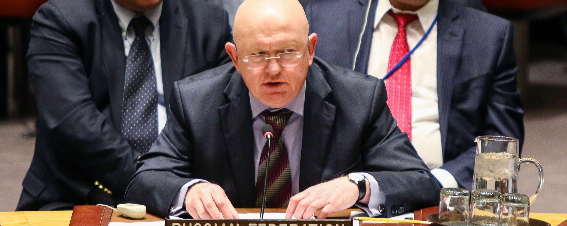 Russia's Permanent Representative to the UN Vasily Nebenzya said during a United Nations Security Council meeting, New York - Sputnik International, 1920, 17.06.2024