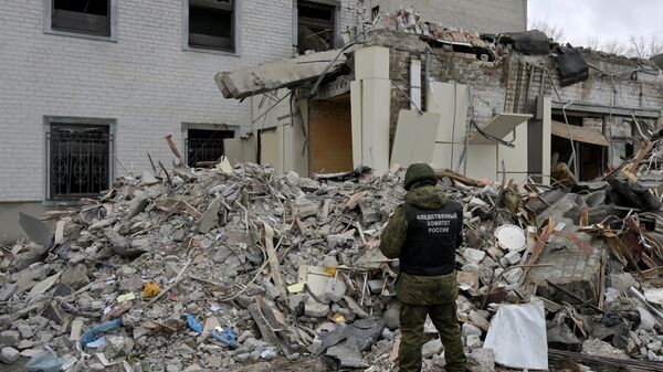 Aftermath of the Ukrainian strike on Lisichansk - Sputnik International