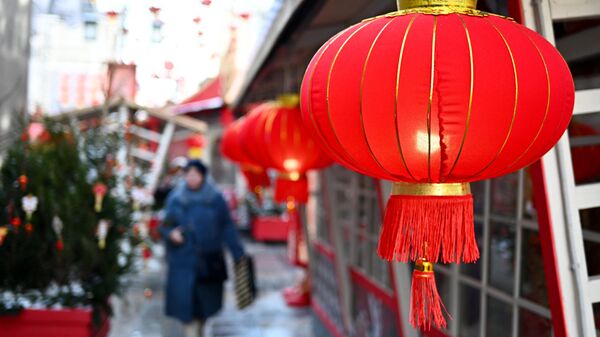 Lanterns at the Chinese New Year in Moscow festival. - Sputnik International