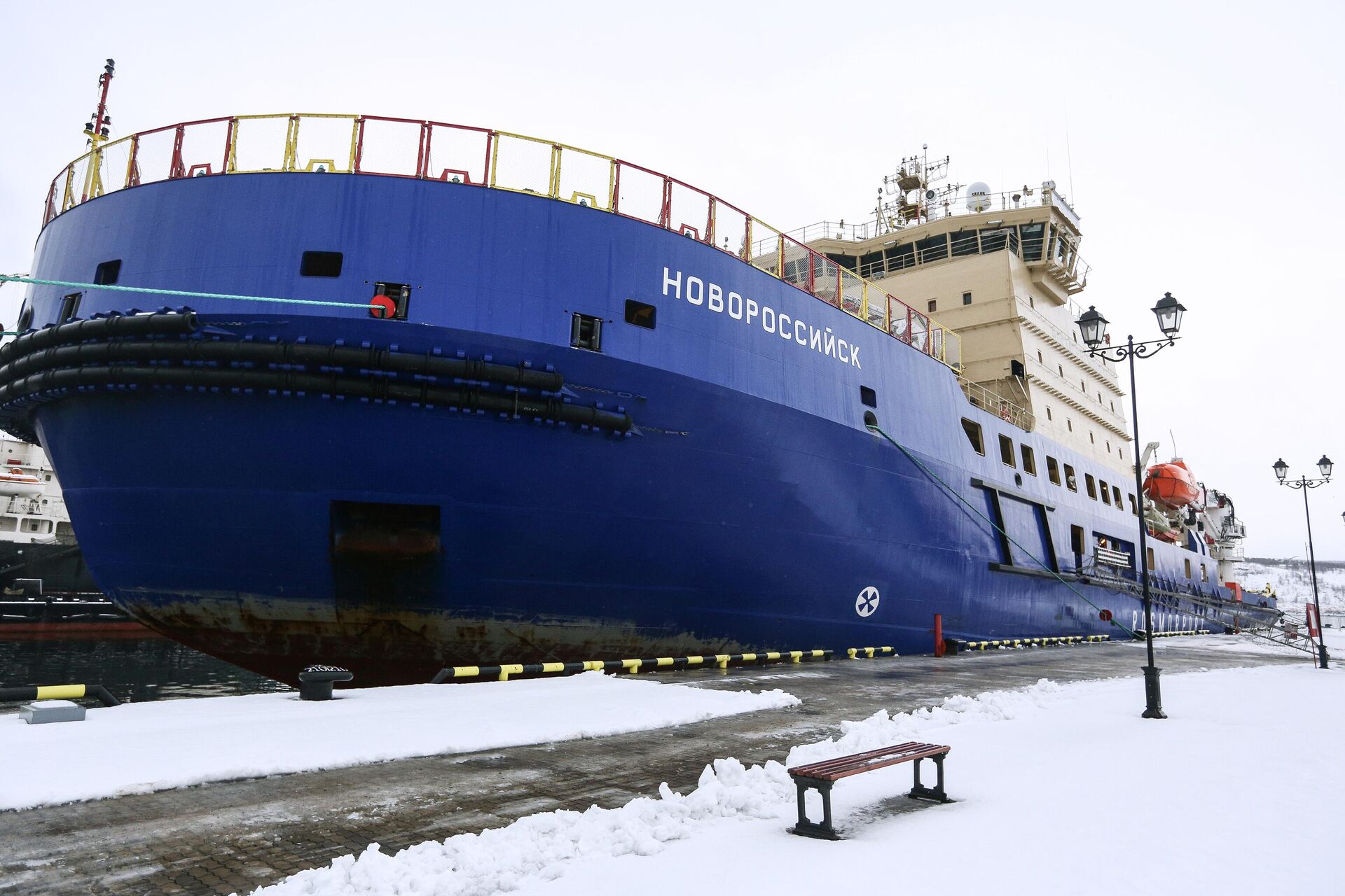 Project 21900M diesel-electric icebreaker Novorossiysk in the harbor in Murmansk. File photo. - Sputnik International, 1920, 11.02.2024