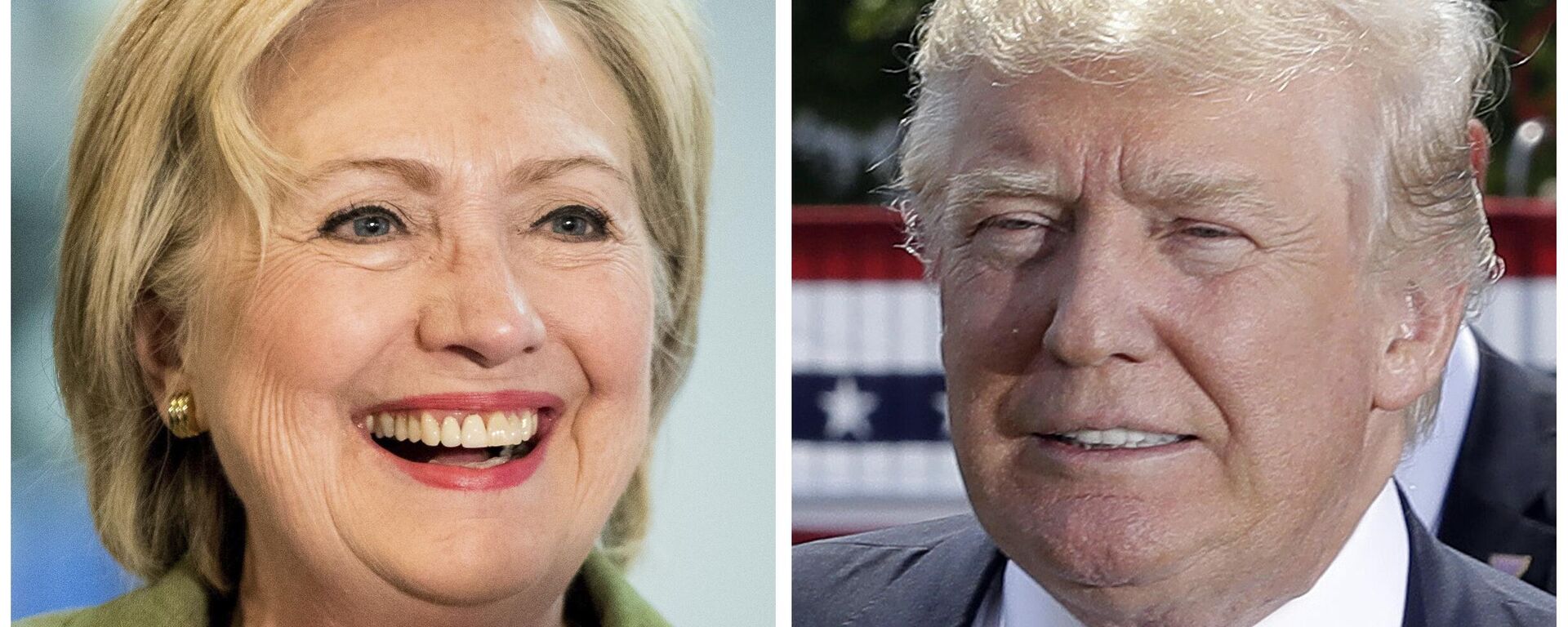Democratic presidential candidate Hillary Clinton, left, and Republican presidential candidate Donald Trump in these 2016 file photos - Sputnik International, 1920, 15.02.2024