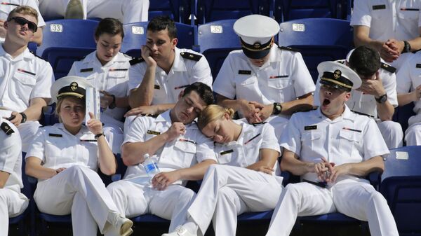 U.S. Naval Academy Midshipmen wait for the Academy's graduation and commissioning ceremony to begin Friday, May 27, 2016, in Annapolis, Md. - Sputnik International