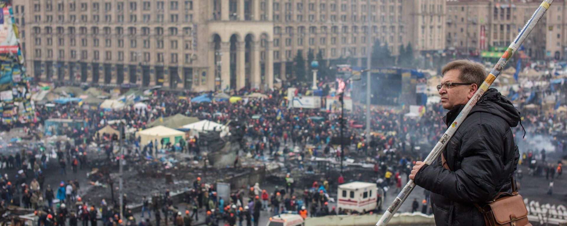 Protesters on Maidan Square in Kiev, Ukraine, in February 2014. - Sputnik International, 1920, 18.02.2024