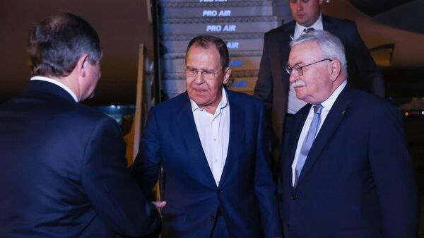 Russian Foreign Minister Sergey Lavrov arrives in Rio de Janeiro on February 21, 2023. - Sputnik International