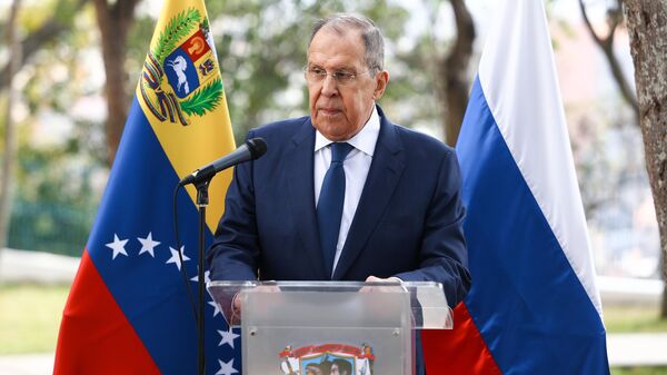 Russian Foreign Minister Sergey Lavrov delivers a speech in Caracas, Venezuela - Sputnik International