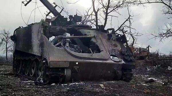 Destroyed Ukrainian military equipment in Avdeyevka. File photo - Sputnik International
