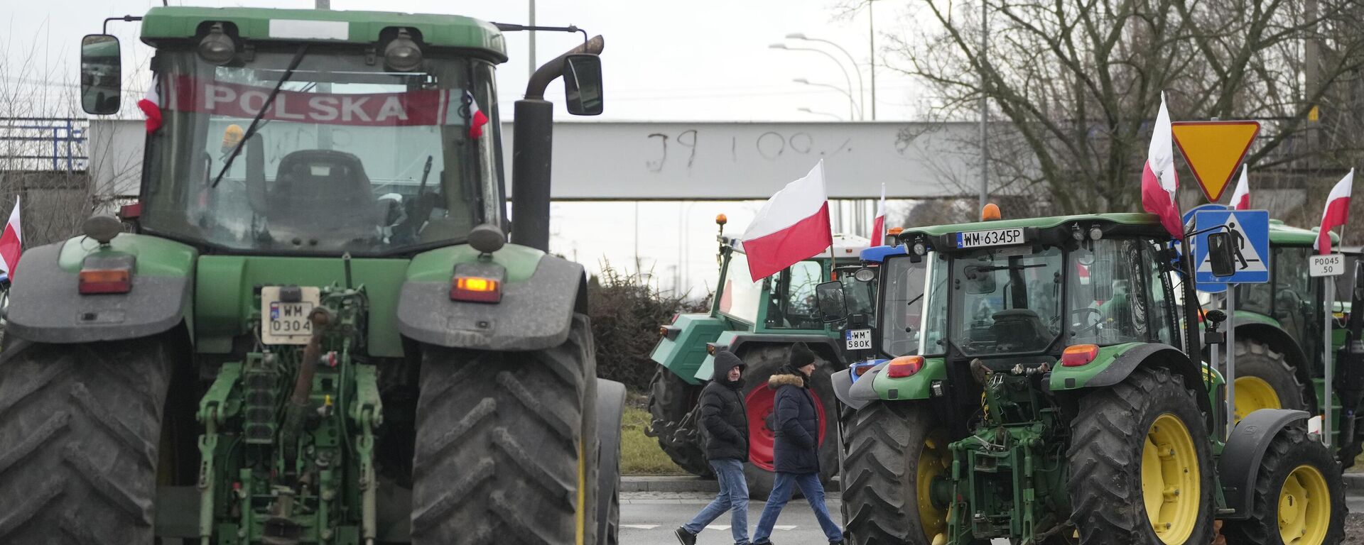 Polish farmers protesting against uncontrolled Ukrainian imports in the city of Minsk Mazowiecki, Poland - Sputnik International, 1920, 23.11.2024