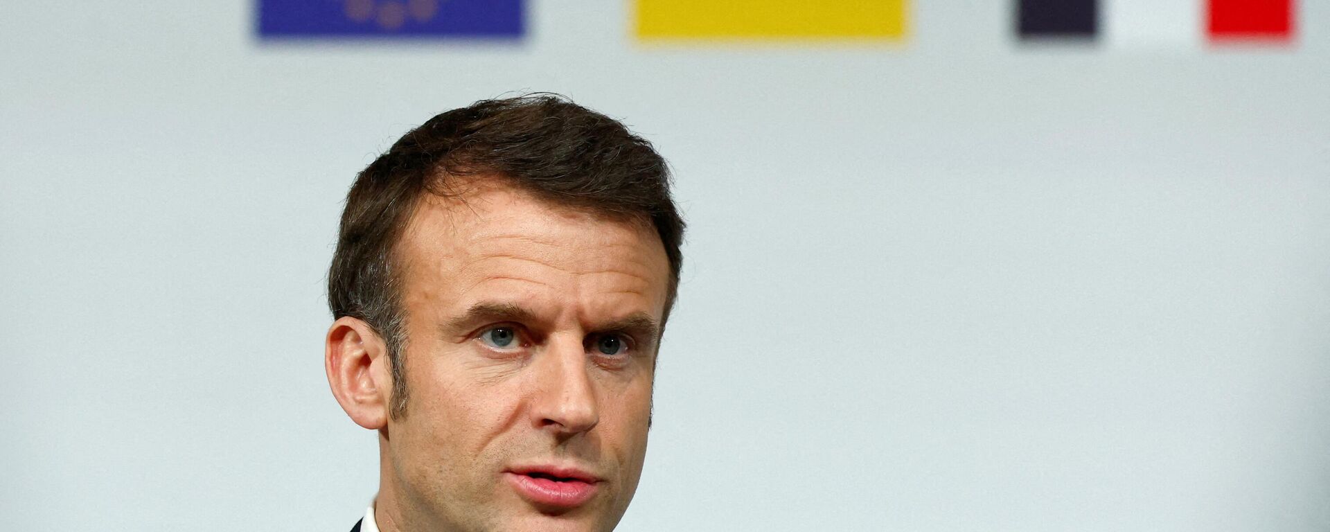 French President Emmanuel Macron speaks during a press conference at the end of the international conference aimed at supporting Ukraine, at the Elysee presidential palace in Paris, on February 26, 2024. - Sputnik International, 1920, 27.02.2024