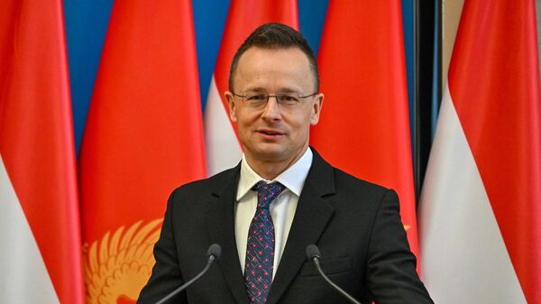 Hungarian Foreign and Trade Minister Peter Szijjarto attends a joint press conference with Montenegro's Foreign Minister in the conference hall of the ministry in Budapest, Hungary, on January 11, 2024 - Sputnik International