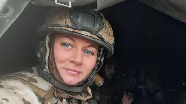 Russian female soldier call sign Valkyrie  - Sputnik International