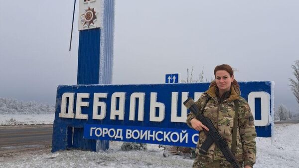 Russian female soldier call sign Valkyrie - Sputnik International