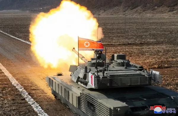 The training competition involved tank units of the Korean People's Army (KPA). Photo: KCNA.