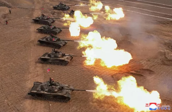 The competition was held in a team-to-team format and was aimed at rigorously testing the practical skills of tank crew members. Photo: KCNA.