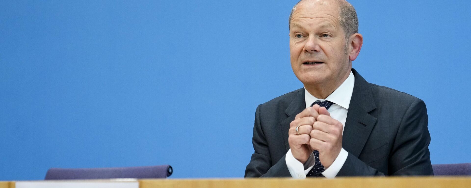 German Finance Minister Olaf Scholz briefs the media about the budget 2022 during a news conference in Berlin, Germany, Wednesday, June 23, 2021 - Sputnik International, 1920, 16.03.2024