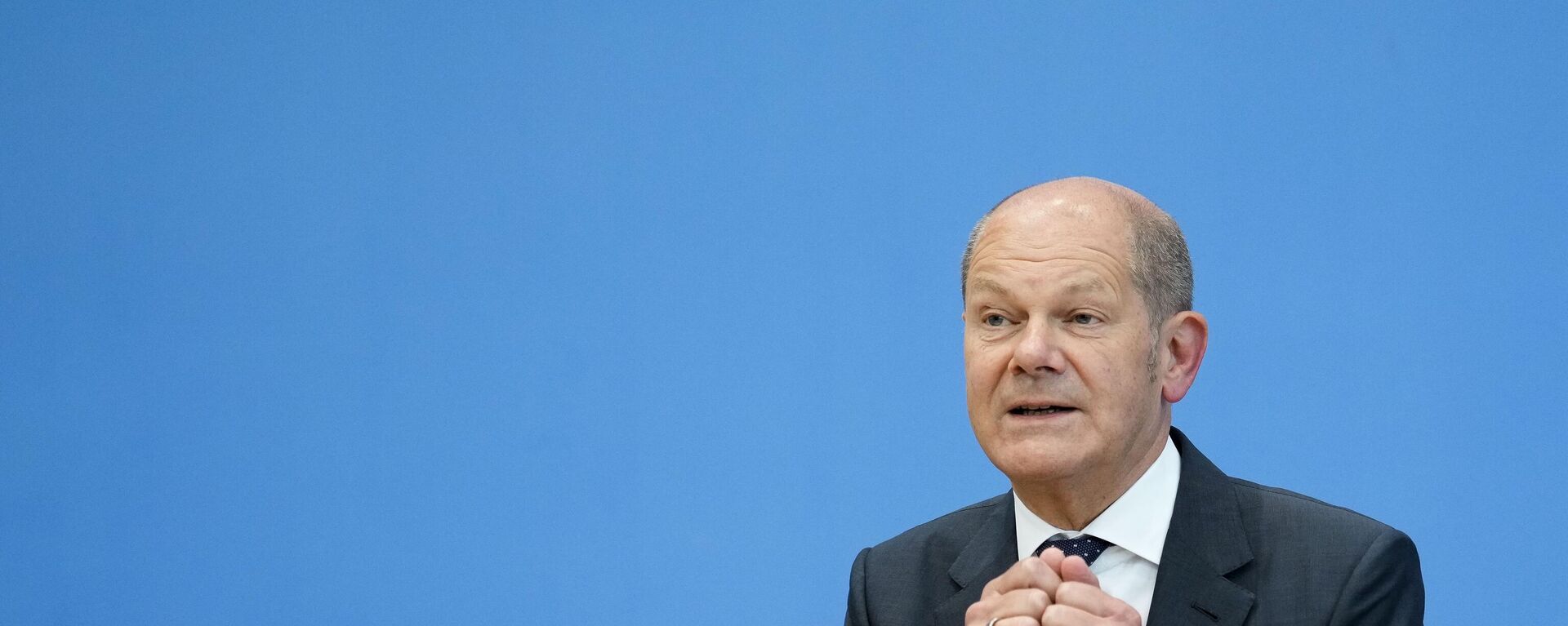 German Finance Minister Olaf Scholz briefs the media about the budget 2022 during a news conference in Berlin, Germany, Wednesday, June 23, 2021 - Sputnik International, 1920, 14.05.2024