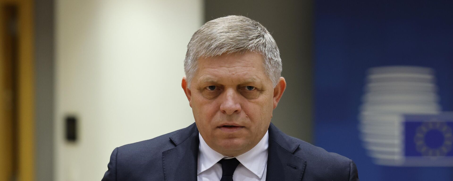 Slovakia's Prime Minister Robert Fico arrives to a round table meeting at an EU summit in Brussels, Thursday, Feb. 1, 2024.  - Sputnik International, 1920, 22.05.2024
