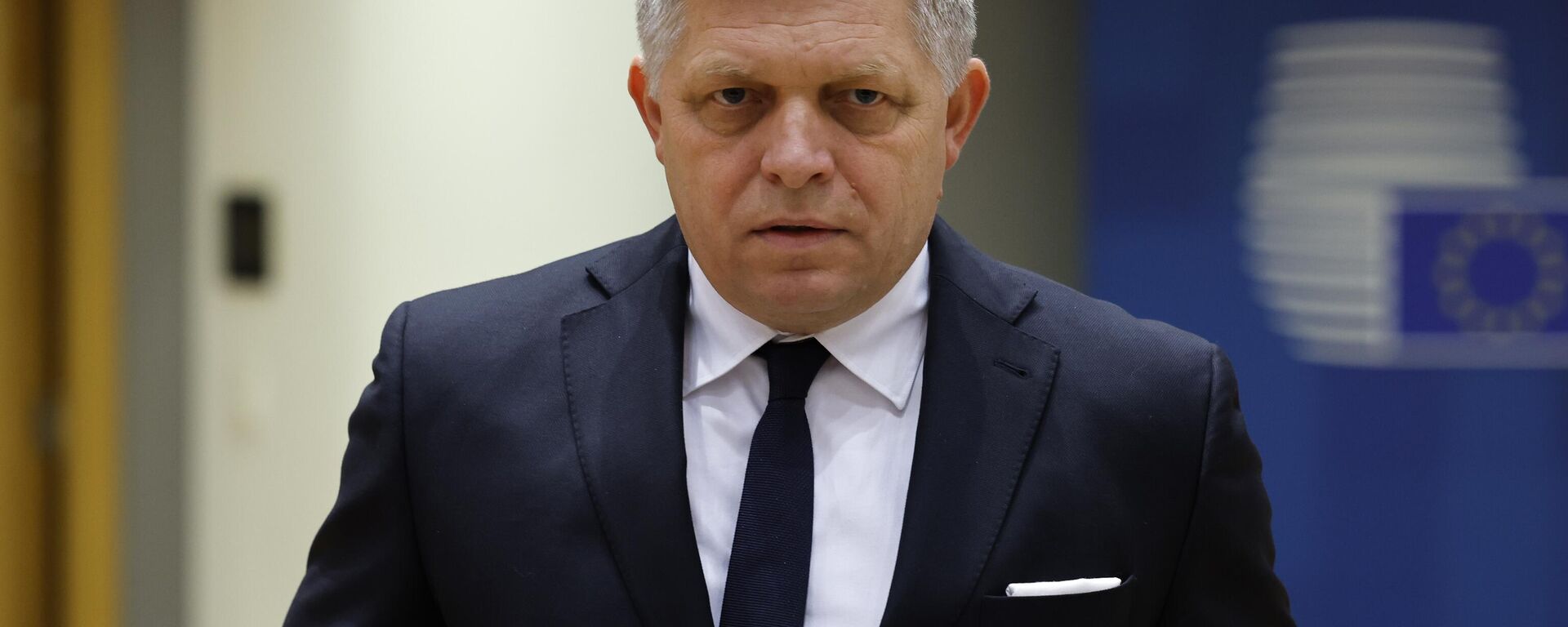Slovakia's Prime Minister Robert Fico arrives to a round table meeting at an EU summit in Brussels, Thursday, Feb. 1, 2024.  - Sputnik International, 1920, 22.05.2024