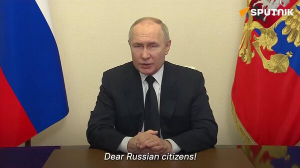 Vladimir Putin’s speech to the nation in connection to the terrorist attack at Crocus City Hall. - Sputnik International