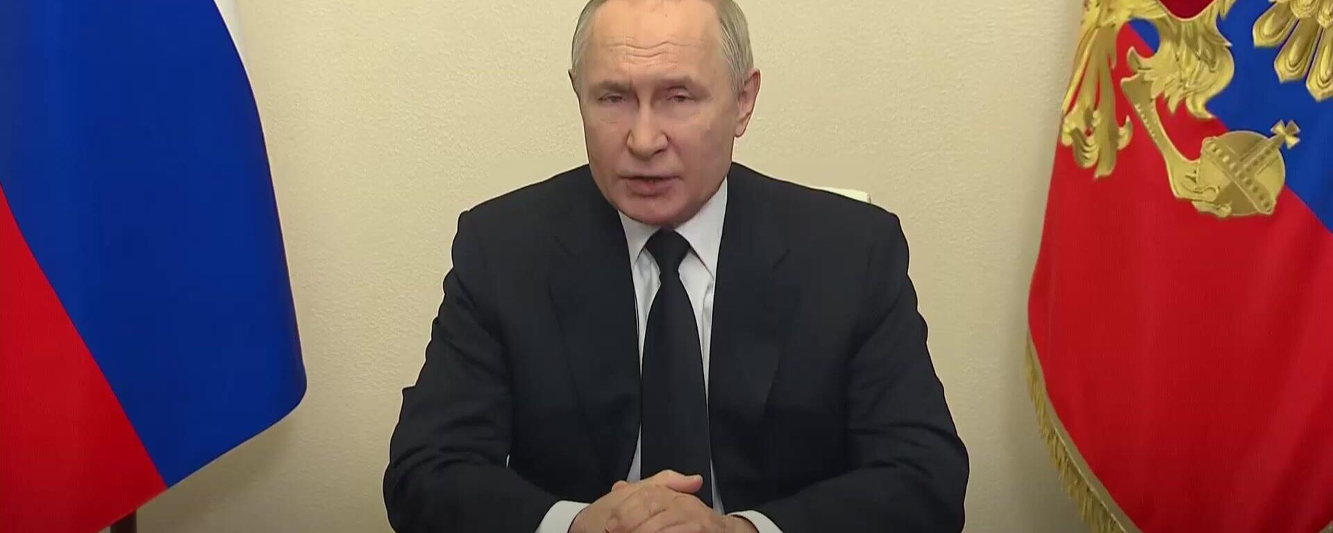 Vladimir Putin’s speech to the nation in connection to the terrorist attack at Crocus City Hall. - Sputnik International, 1920, 23.03.2024